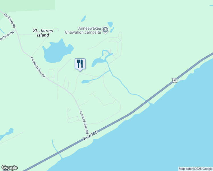 map of restaurants, bars, coffee shops, grocery stores, and more near 228 Royal Tern Way in Carrabelle