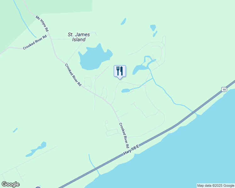 map of restaurants, bars, coffee shops, grocery stores, and more near 119 Laughing Gull Lane in Carrabelle