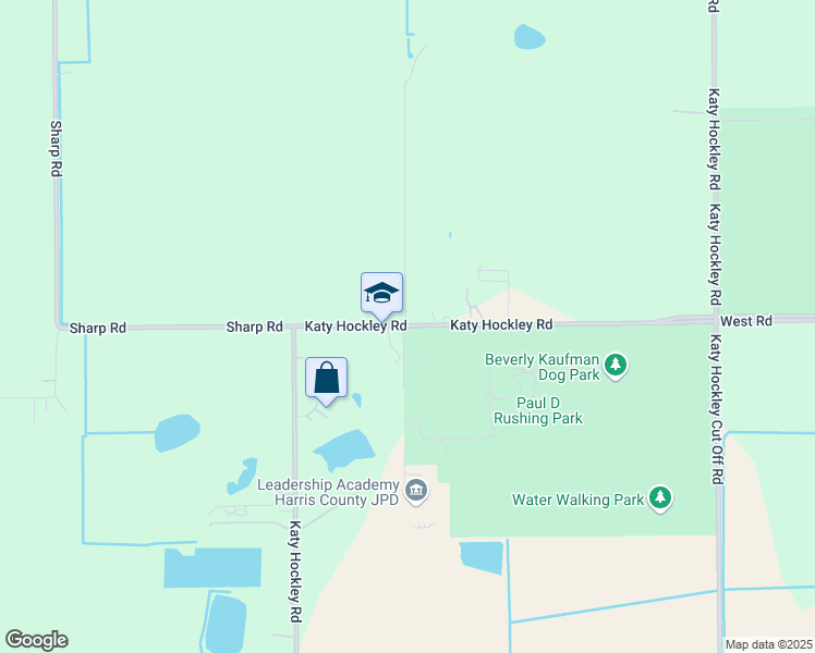 map of restaurants, bars, coffee shops, grocery stores, and more near 9120 Katy Hockley Road in Katy