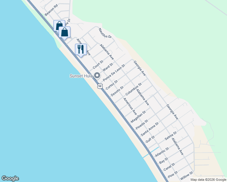 map of restaurants, bars, coffee shops, grocery stores, and more near 130 Desota St in Port St Joe