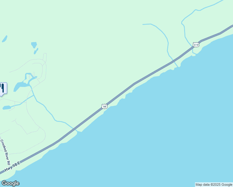 map of restaurants, bars, coffee shops, grocery stores, and more near 3077 Highway 98 East in Carrabelle