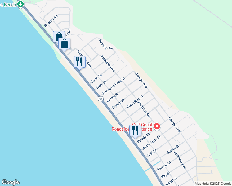 map of restaurants, bars, coffee shops, grocery stores, and more near 211 Cortez Street in Port Saint Joe