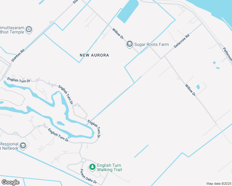 map of restaurants, bars, coffee shops, grocery stores, and more near 1050 Willow Drive in New Orleans