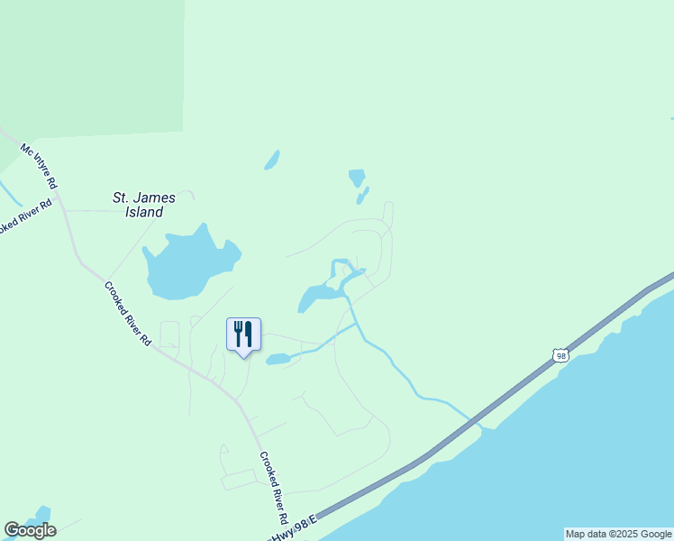 map of restaurants, bars, coffee shops, grocery stores, and more near 332 Eagles Way in Carrabelle