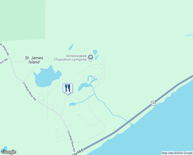 map of restaurants, bars, coffee shops, grocery stores, and more near 313 Royal Tern Way in Carrabelle