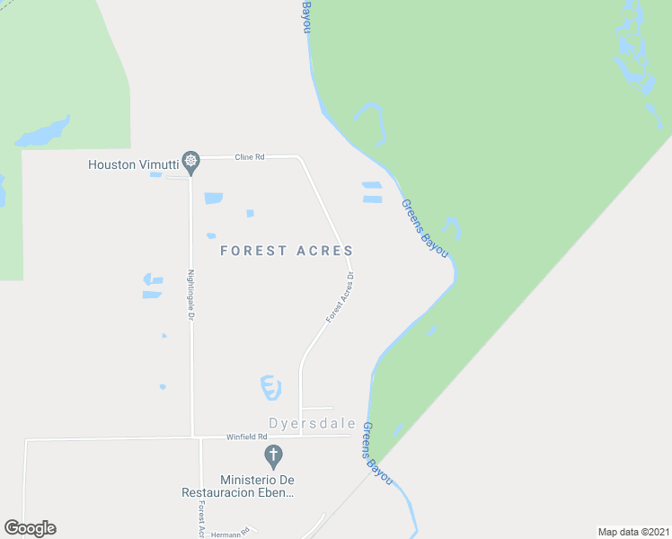 map of restaurants, bars, coffee shops, grocery stores, and more near 13909 Forest Acres Drive in Houston