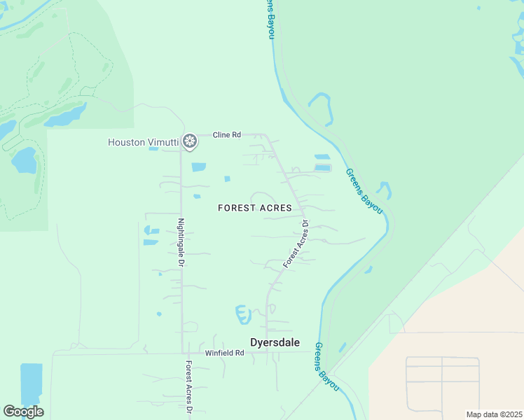 map of restaurants, bars, coffee shops, grocery stores, and more near 14802 Forest Acres Drive in Houston