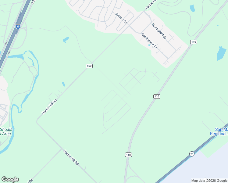 map of restaurants, bars, coffee shops, grocery stores, and more near 1319 County Road 160 in San Marcos