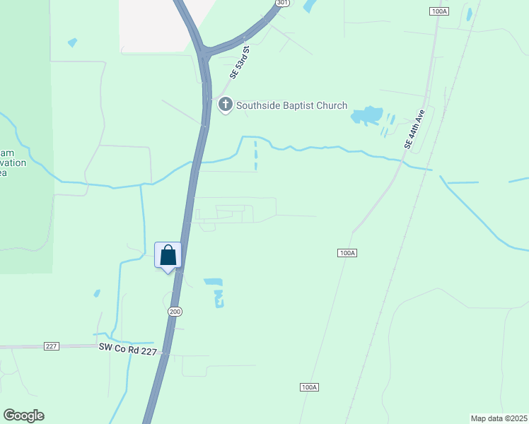map of restaurants, bars, coffee shops, grocery stores, and more near 5045 Southeast 131st Street in Starke