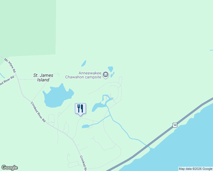 map of restaurants, bars, coffee shops, grocery stores, and more near 394 Royal Tern Way in Carrabelle