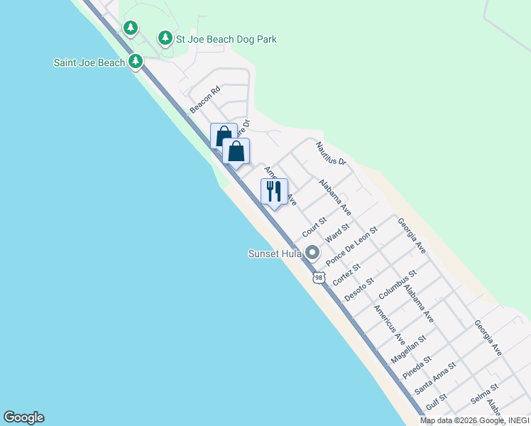map of restaurants, bars, coffee shops, grocery stores, and more near 8042 U.S. 98 in Port St. Joe