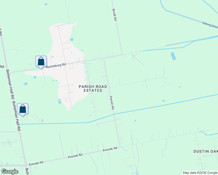 map of restaurants, bars, coffee shops, grocery stores, and more near 3701 Marshall Road in Crosby