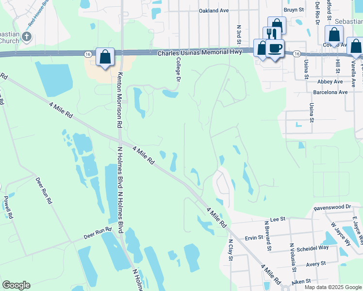 map of restaurants, bars, coffee shops, grocery stores, and more near 1809 Keswick Road in St. Augustine