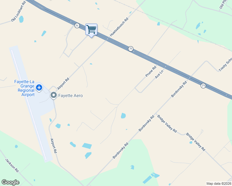 map of restaurants, bars, coffee shops, grocery stores, and more near 399 Prune Road in La Grange