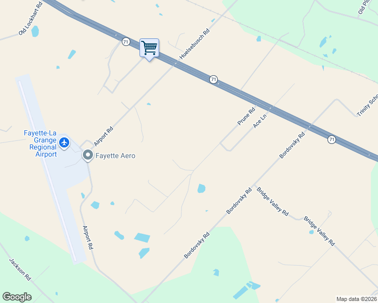 map of restaurants, bars, coffee shops, grocery stores, and more near 399 Prune Road in La Grange