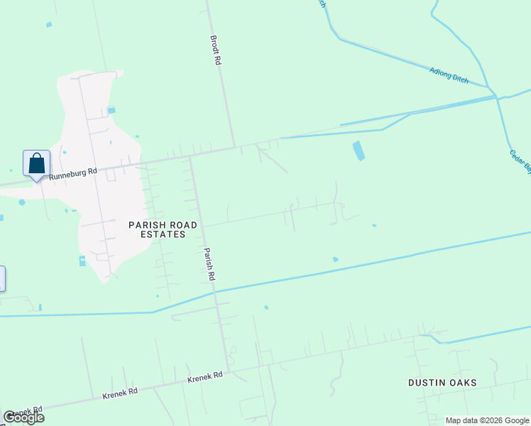 map of restaurants, bars, coffee shops, grocery stores, and more near 3711 Marshall Road in Crosby
