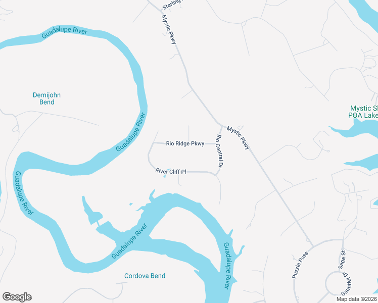 map of restaurants, bars, coffee shops, grocery stores, and more near 535 Rio Ridge Parkway in Spring Branch