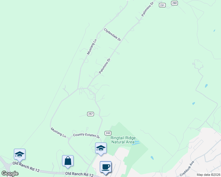 map of restaurants, bars, coffee shops, grocery stores, and more near 830 Palomino Drive in San Marcos