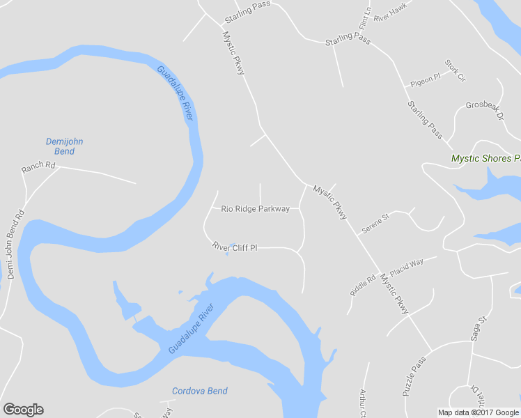 map of restaurants, bars, coffee shops, grocery stores, and more near Rio Ridge Parkway in Spring Branch