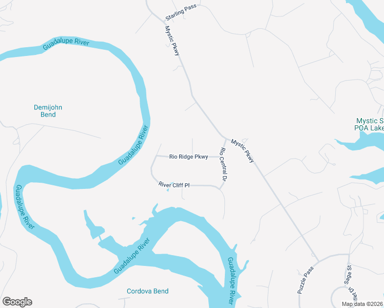 map of restaurants, bars, coffee shops, grocery stores, and more near 535 Rio Ridge Parkway in Spring Branch