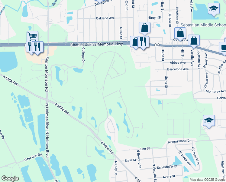 map of restaurants, bars, coffee shops, grocery stores, and more near 920 Oxford Drive in St. Augustine