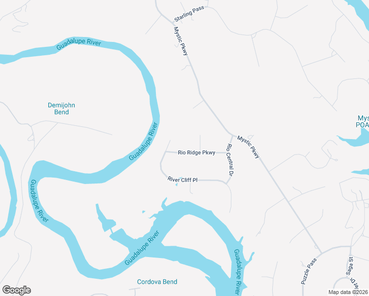 map of restaurants, bars, coffee shops, grocery stores, and more near 553 Rio Ridge Parkway in Spring Branch