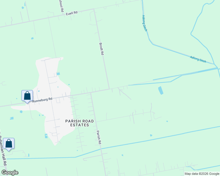 map of restaurants, bars, coffee shops, grocery stores, and more near 3702 Runneburg Road in Crosby