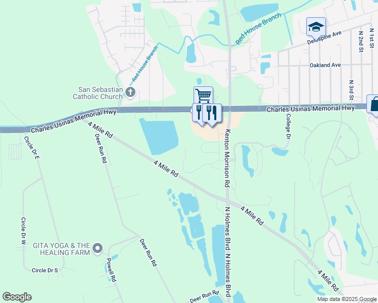 map of restaurants, bars, coffee shops, grocery stores, and more near 336 Mission Trace Drive in St. Augustine