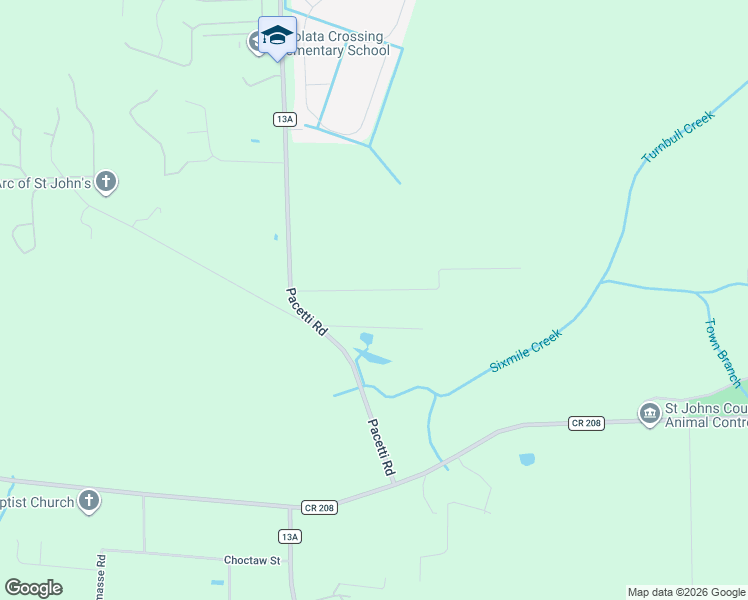 map of restaurants, bars, coffee shops, grocery stores, and more near 4961 Vogel Road in St. Augustine