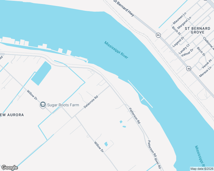 map of restaurants, bars, coffee shops, grocery stores, and more near 11001 Patterson Road in New Orleans