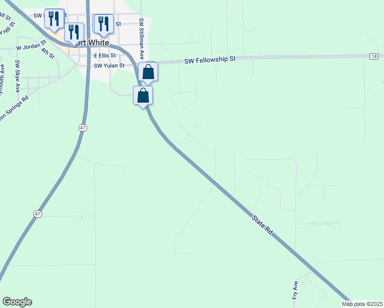 map of restaurants, bars, coffee shops, grocery stores, and more near 6873 U.S. 27 in Fort White