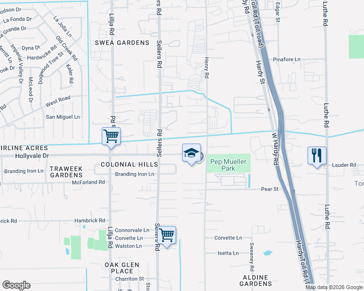 map of restaurants, bars, coffee shops, grocery stores, and more near 739 Alto Street in Houston