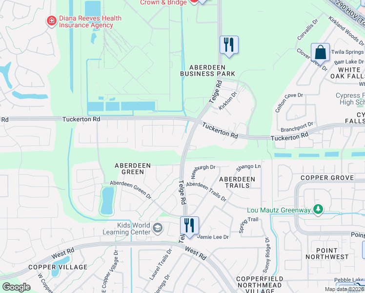 map of restaurants, bars, coffee shops, grocery stores, and more near 9306 Bowmore Court in Houston
