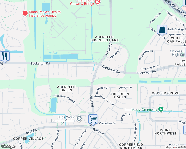 map of restaurants, bars, coffee shops, grocery stores, and more near 9306 Bowmore Court in Houston