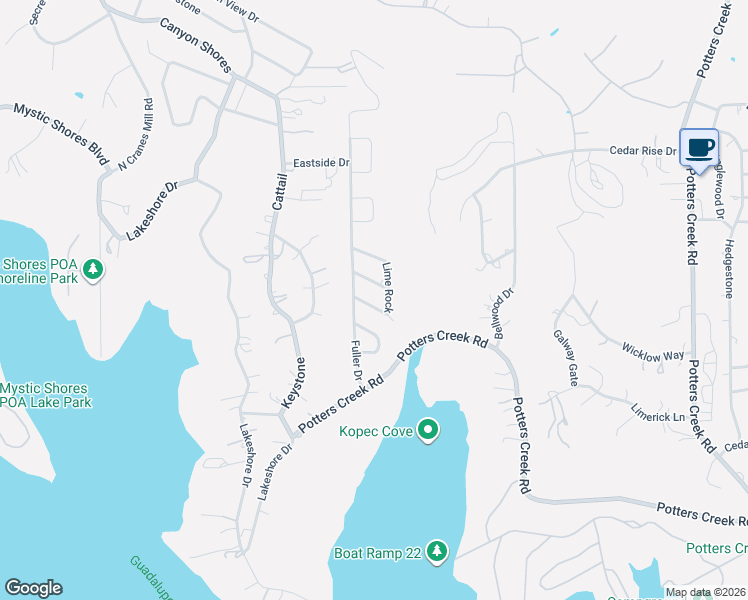 map of restaurants, bars, coffee shops, grocery stores, and more near 365 Ringtail in Canyon Lake
