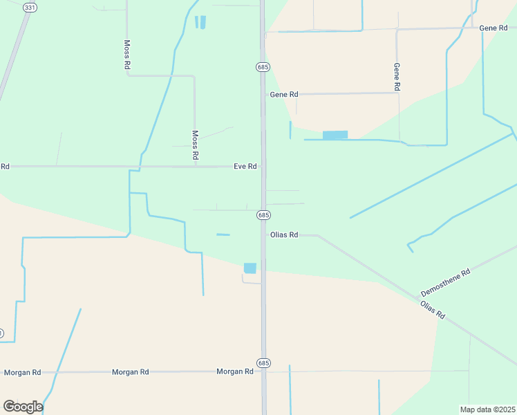 map of restaurants, bars, coffee shops, grocery stores, and more near 16034 Louisiana 685 in Erath