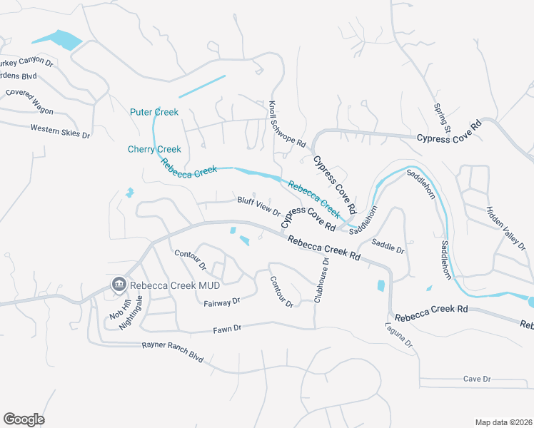 map of restaurants, bars, coffee shops, grocery stores, and more near 391 Bluff View Drive in Spring Branch