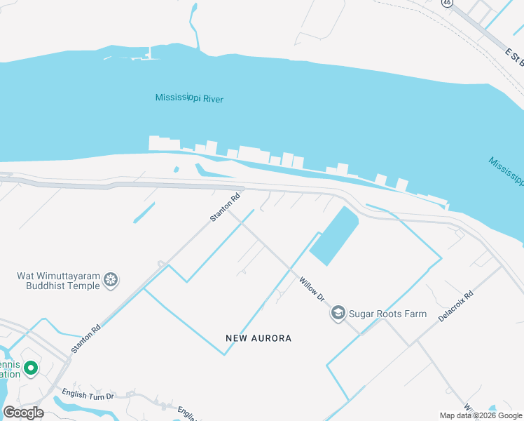 map of restaurants, bars, coffee shops, grocery stores, and more near 1010 Willow Drive in New Orleans