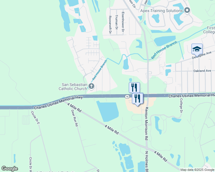 map of restaurants, bars, coffee shops, grocery stores, and more near 2731 Daveston Avenue in Saint Augustine