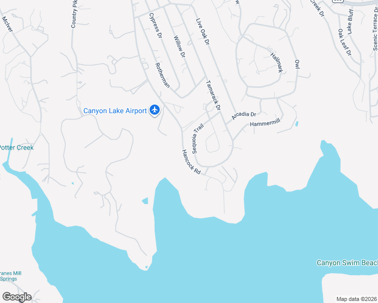 map of restaurants, bars, coffee shops, grocery stores, and more near 1167 Hancock Road in Canyon Lake