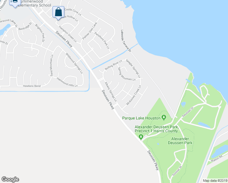 map of restaurants, bars, coffee shops, grocery stores, and more near 13706 Parkers Cove Court in Houston