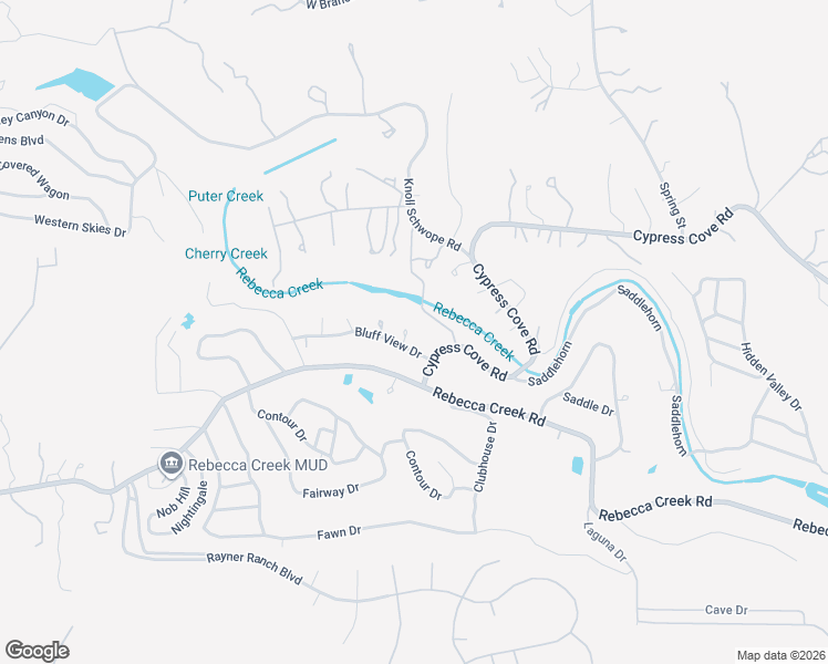 map of restaurants, bars, coffee shops, grocery stores, and more near 391 Bluff View Drive in Spring Branch