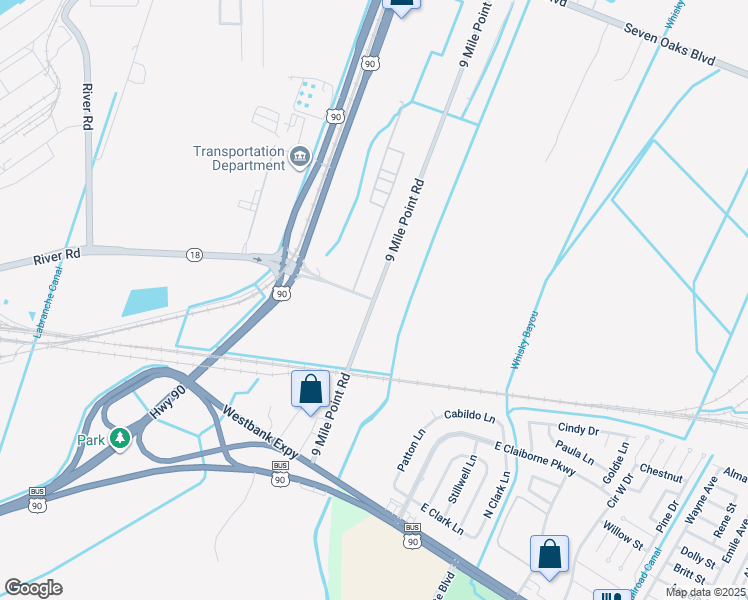 map of restaurants, bars, coffee shops, grocery stores, and more near in Bridge City