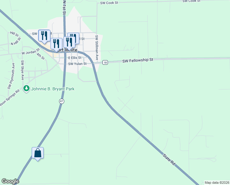 map of restaurants, bars, coffee shops, grocery stores, and more near 196 SW Walton Glen in Fort White