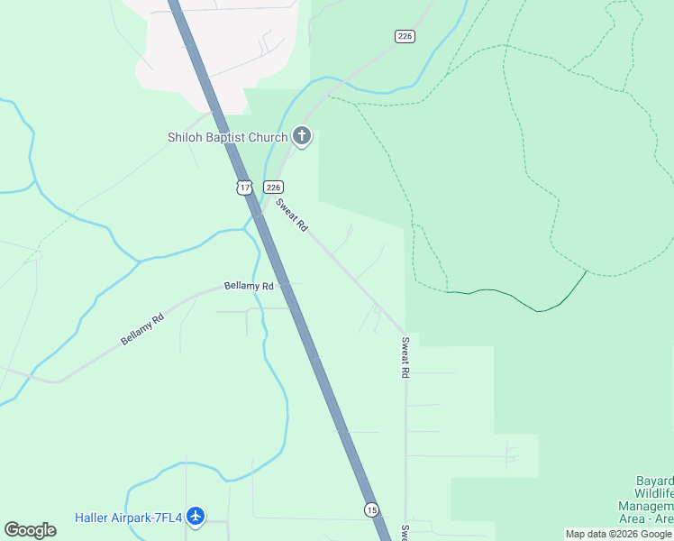 map of restaurants, bars, coffee shops, grocery stores, and more near 5142 Sweat Road in Green Cove Springs