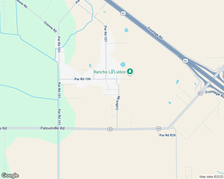 map of restaurants, bars, coffee shops, grocery stores, and more near Ida Lane in Jeanerette