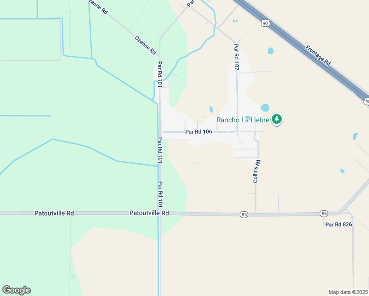 map of restaurants, bars, coffee shops, grocery stores, and more near 3319 College Road in Jeanerette