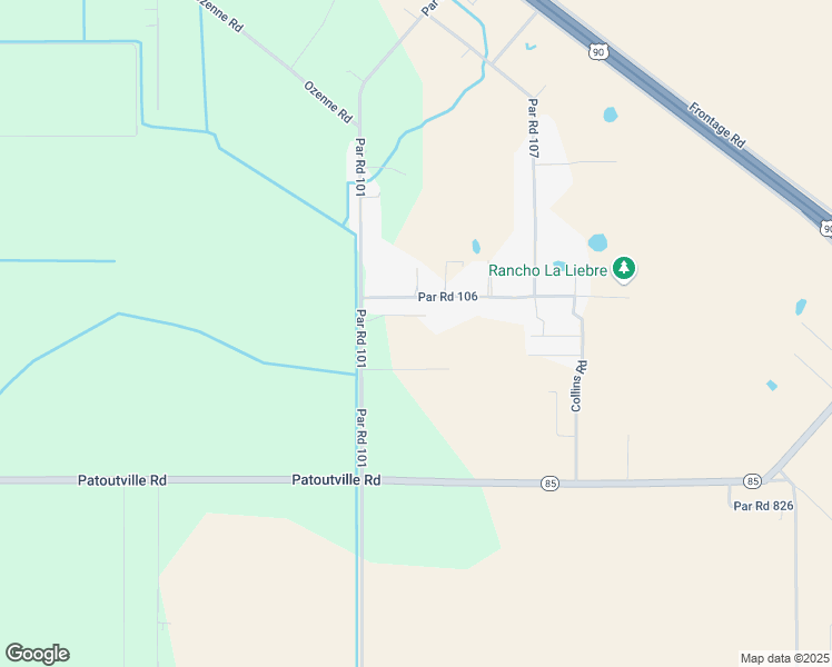 map of restaurants, bars, coffee shops, grocery stores, and more near 3319 College Road in Jeanerette