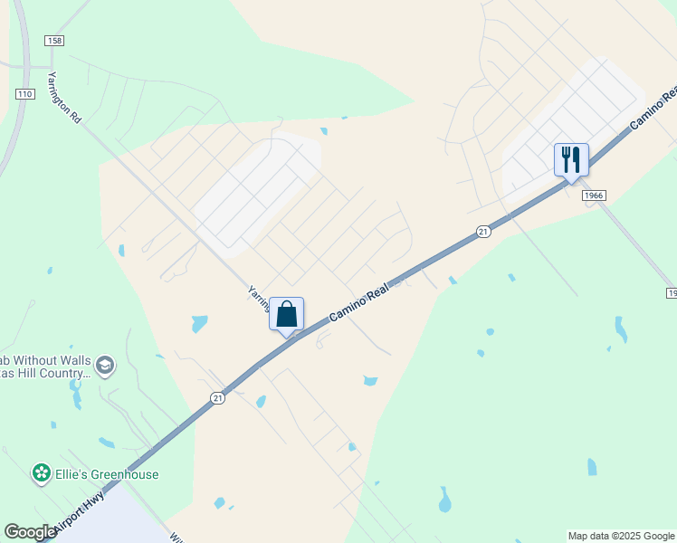 map of restaurants, bars, coffee shops, grocery stores, and more near 5996 Camino Real in Maxwell