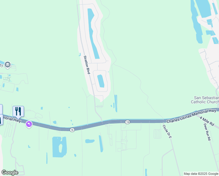 map of restaurants, bars, coffee shops, grocery stores, and more near 2105 Golden Lake Loop in St. Augustine